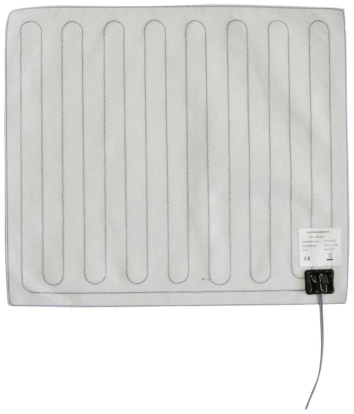 Thermo TECH Fabric Heating foil 12 V DC, 12 V AC 25 W IP rating IPX4 (L x W) 400 mm x 350 mm-0