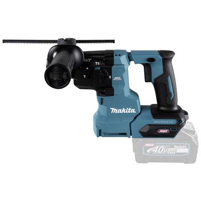 A cordless drill hammer by Makita in blue with a 40V battery, suitable for heavy-duty drilling.