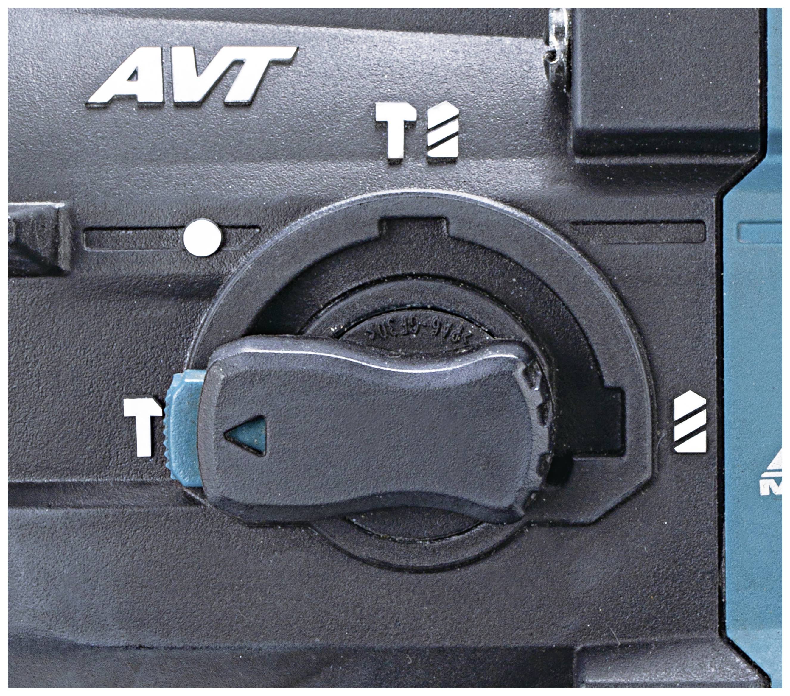 'AVT' logo and a black rotary switch with three symbols to the left and right. The switch is set to the left symbol.
