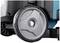 The image depicts a large grey wheel of an industrial device with a robust rim design, suitable for heavy loads.