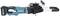 A cordless, blue and black pipe bender from Makita with an integrated battery, suitable for precise bending of metal pipes.