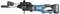 Battery-powered electric hammer drill with ergonomic handle and blue protective cover.