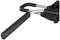 An adjustable, black and silver handle of a fitness equipment, used for strength training.