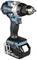 A cordless, blue battery-powered drill driver with a black and silver drill head, suitable for drilling and screwdriving tasks in home improvement projects.