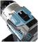 A turquoise electric screwdriver with a black handle, two speed settings and the inscription 'Makita' on the side.