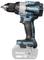 A cordless drill driver with a blue-black design and an infinitely adjustable chuck. Suitable for versatile screwing and drilling applications.