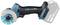 Cordless angle grinders with a blue casing, ergonomic handle, and 18V battery, suitable for grinding and cutting work.