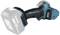 Blue and black battery sander by Makita. The device has a battery, with the 18V model clearly visible.