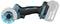 A cordless, blue-black Makita tool with a circular blade, suitable for cutting various materials.