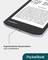 E-Book Reader with text 'Ergonomic Control Buttons for Page Turning', showing a detail of a pocket book design.
