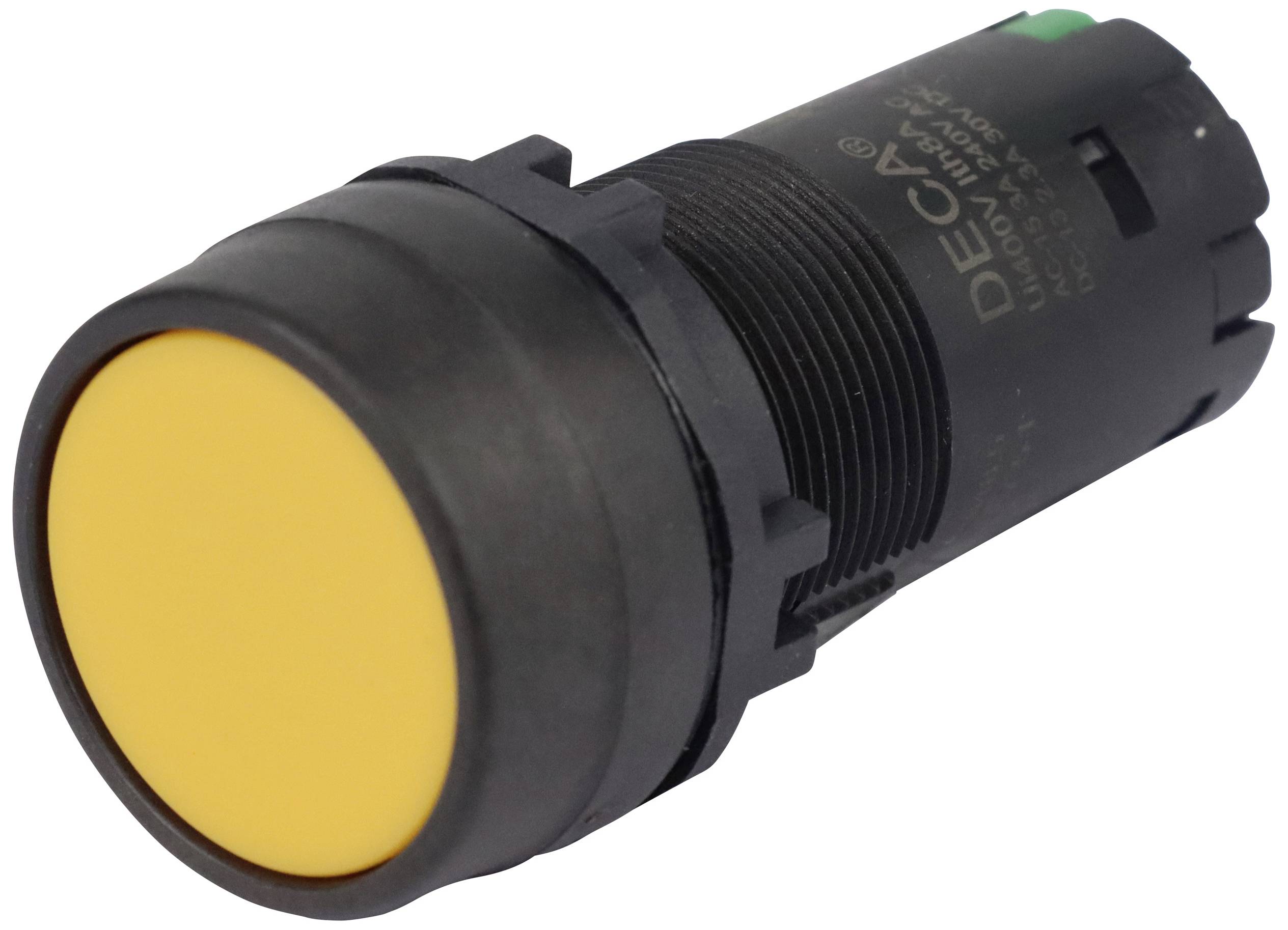 DECA CP2B-A1E10Y Pushbutton switch 400 V 8 A Yellow latch (L x W x H) 29.9 x 20.5 x 55.5 mm 1 pc(s)
