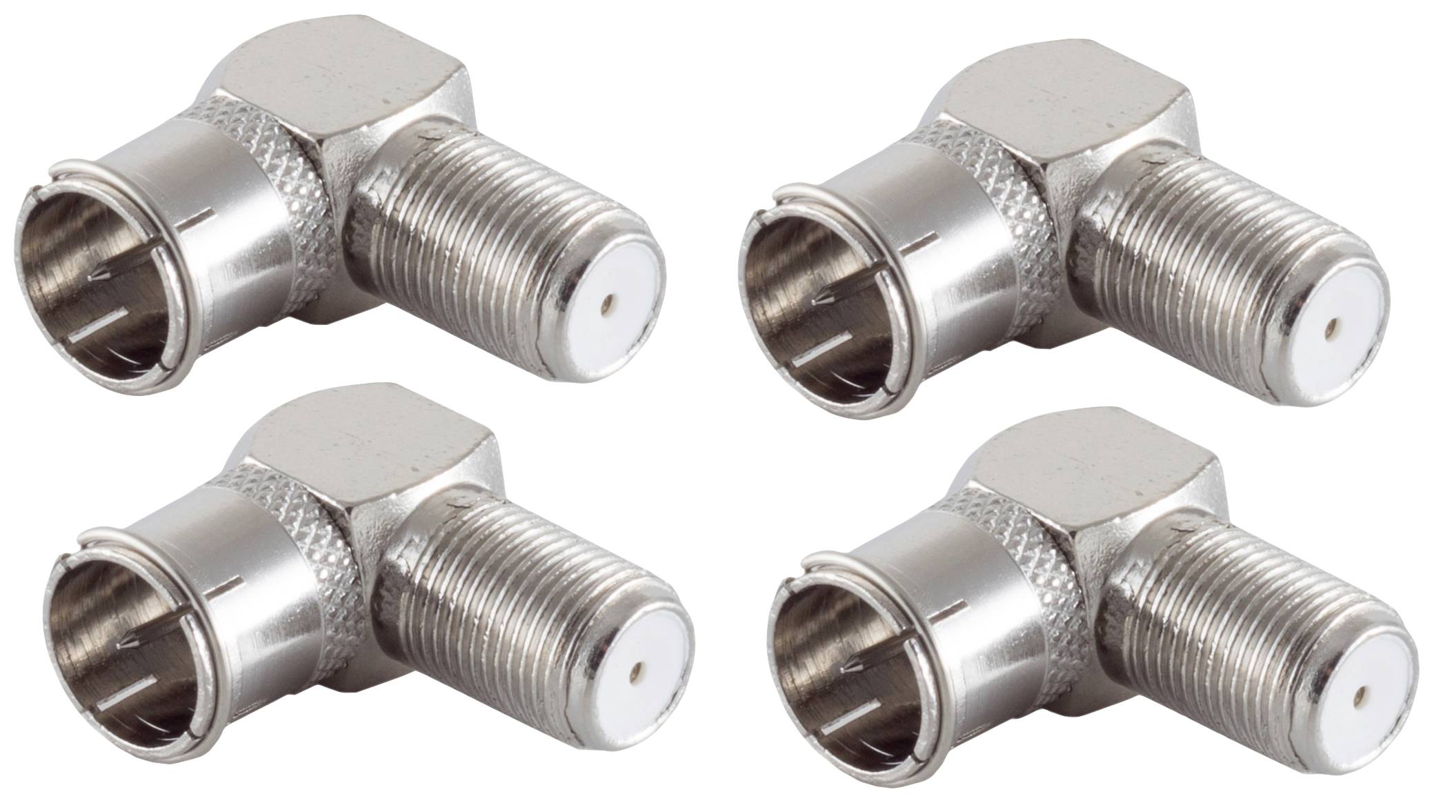 Shiverpeaks BS15-300514 F adapter (angled) Connections: Quick-release F connector, F socket 5 pc(s)