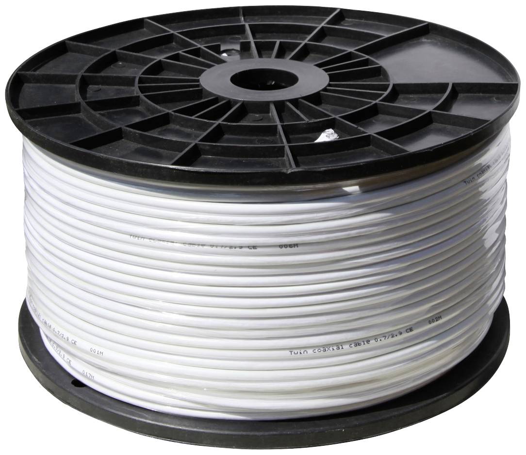 Shiverpeaks BS90-10001 Coax Outside diameter: 6.90 mm 75 Ω 120 dB White 100 m