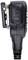 A black handheld radio microphone with a clip on one side, used for communication with a radio transceiver.