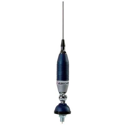 Blue-black radio antenna with a narrow tip and 'Albrecht' brand lettering.