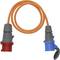 Orange cable with red and blue industrial power connectors on each end, shown on a white background.