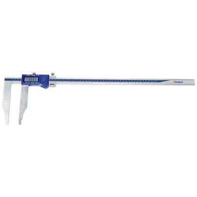 A digital vernier calliper tool displays a measurement of 33.77 mm on the display, with a silver and blue scale.