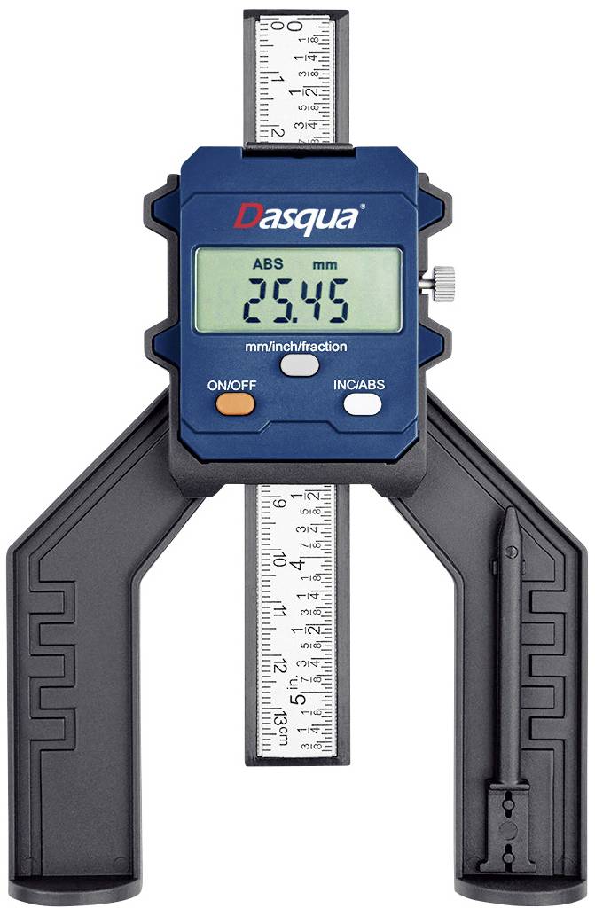 Digital calliper with display showing '25.45 mm'. A tool for precise measurement of radial distances.