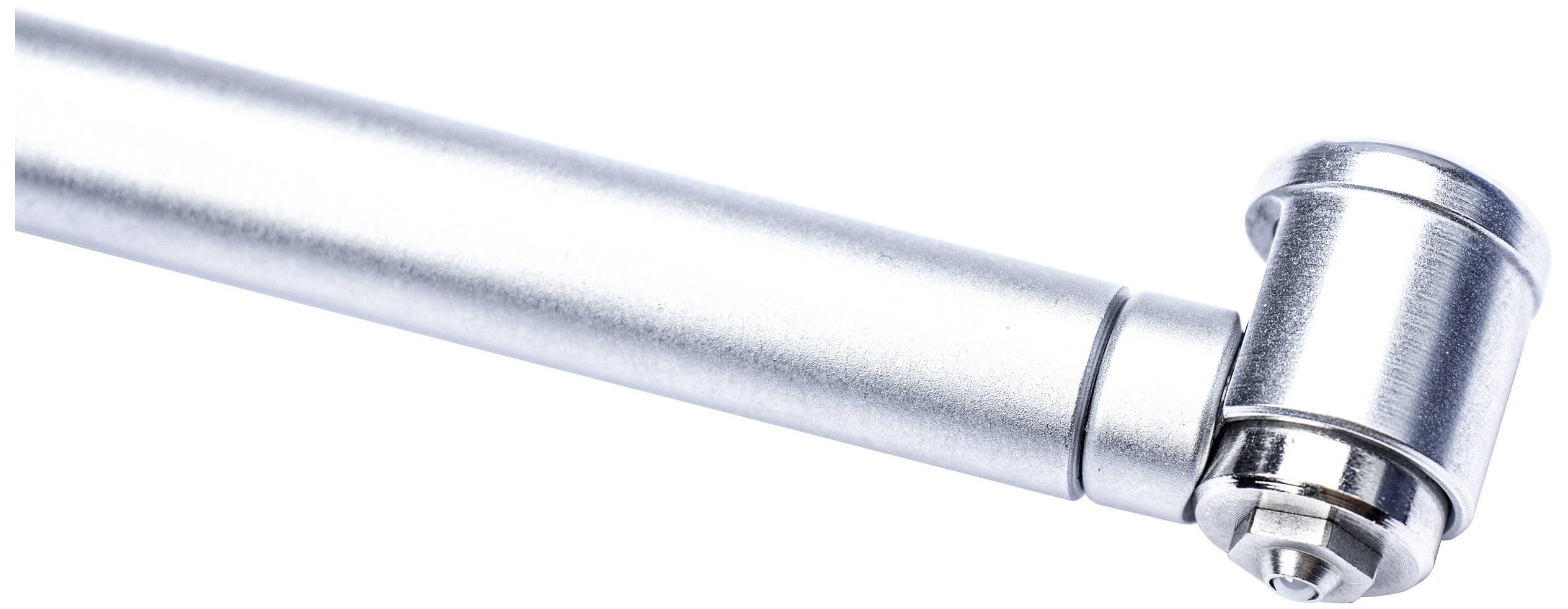 Metallic part of a dental instrument, likely a handpiece for dental work, on a white background.