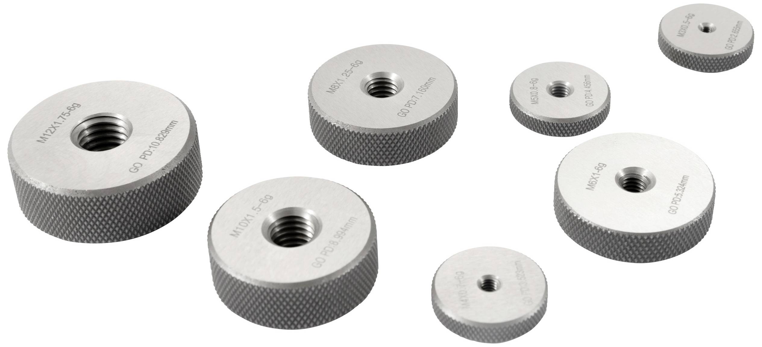 Dasqua 6311-3203 Thread Gauge Set, No-Go Ring Gauge 7 pcs