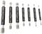 A set of thread gauges of varying sizes. Each gauge has a "GO" and "NO GO" side for thread inspection.
