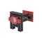 Black and red rectangular 3D object with a lens-like structure in the centre, resembling a model of an optical device.
