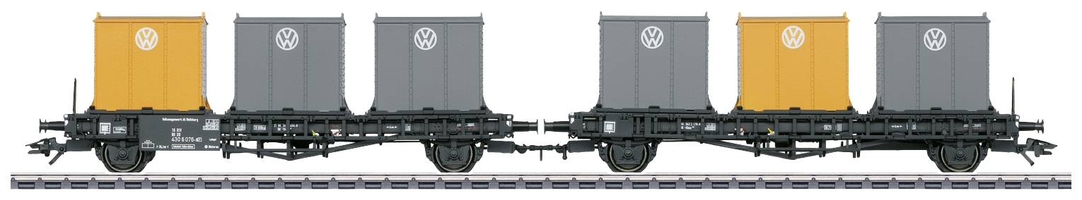 Maerklin 46663 H0 container transport double wagon of DB