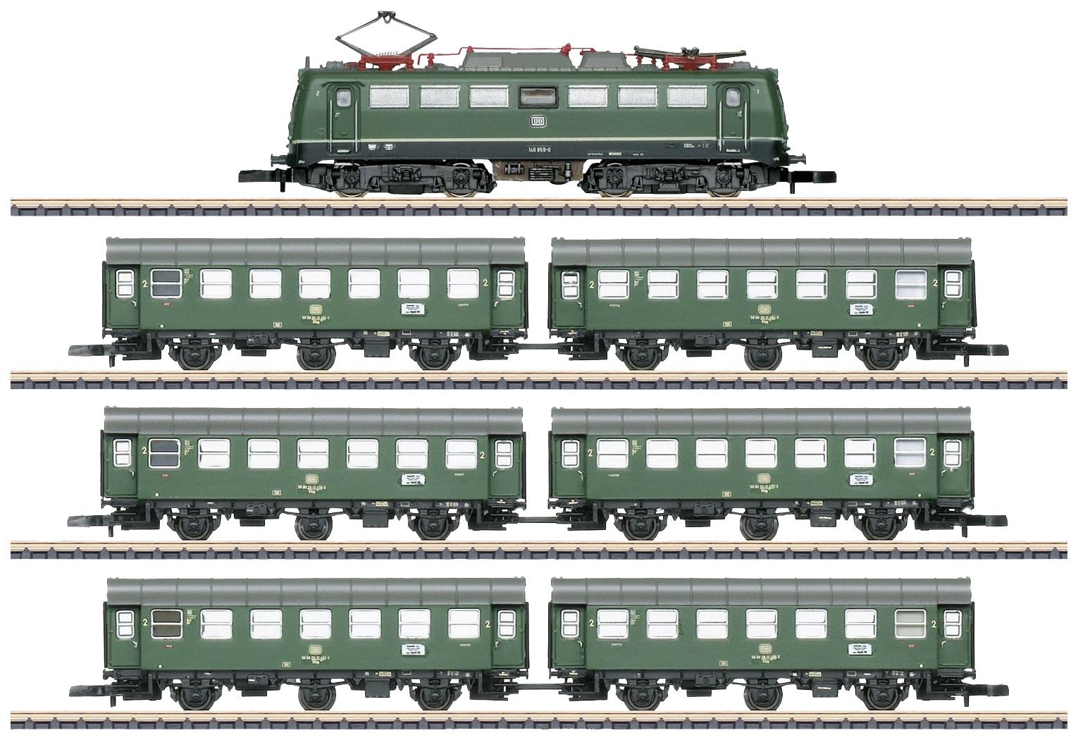 Maerklin 81304 Z Train packing long-distance traffic of DB