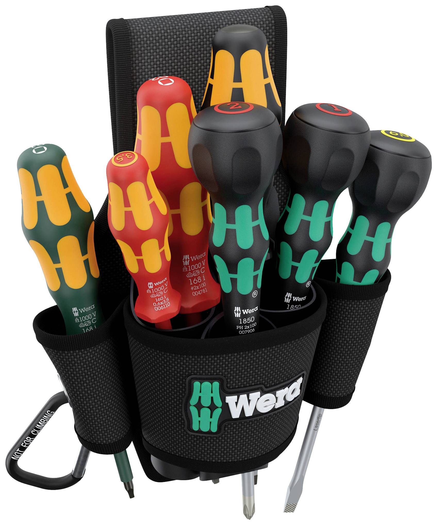 Wera 05300306001 VDE, Universal Screwdriver set 8-piece Phillips, Slot, Square socket