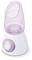 Facial steamer with pink attachment and white body. Features an adjustment knob with settings from 0 to 2.