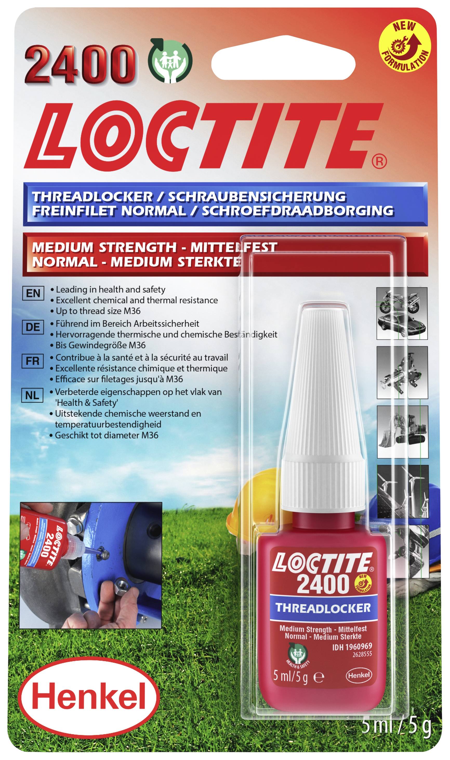 LOCTITE® 2400 BC5ML EGFD 1960969 Screw locking varnish Strength: medium 5 ml