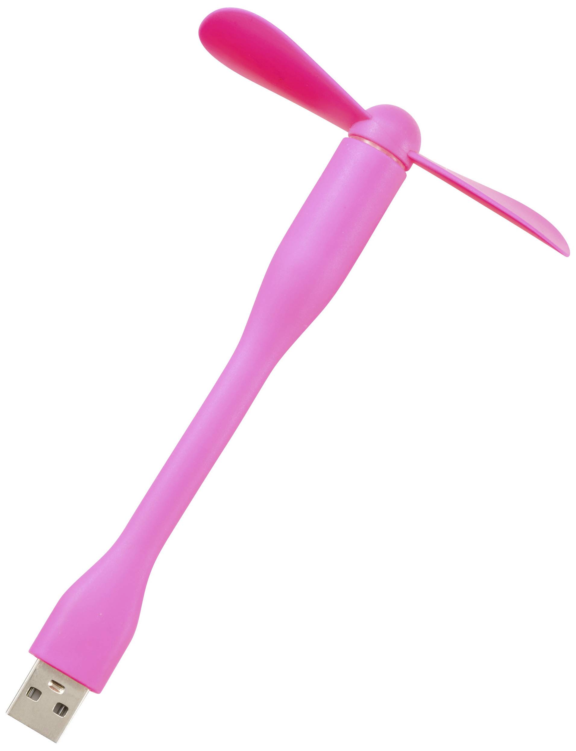 Renkforce RF-USBF-101-PK USB fan Swivelling (W x H x D) 85 x 141 x 21 mm