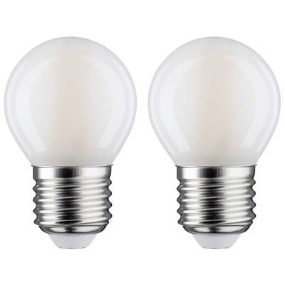 Two white LED light bulbs with silver bases on a white background. Suitable for energy-saving lamps or decorative purposes.