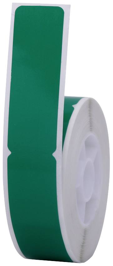 A roll of green adhesive tape viewed from the side, standing on its edge.
