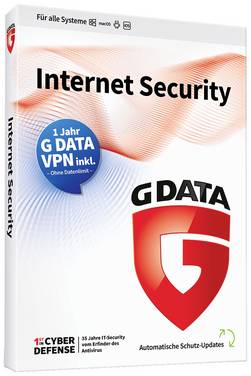 G-Data Internet Security + VPN Sonderedition 1-year, 3 licences Android, iOS, Mac OS, Windows Antivirus, Security