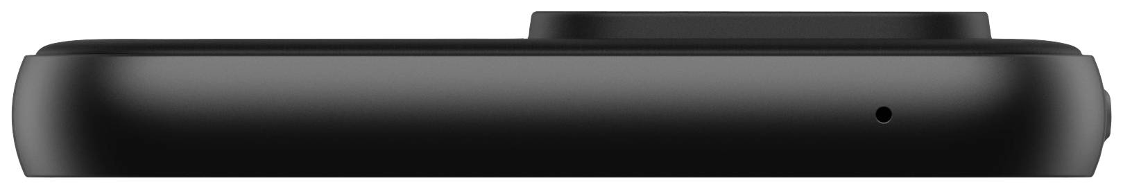 Mobile device with a slim profile and protruding camera element on the back.