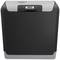 A black AEG dehumidifier against a white background.
