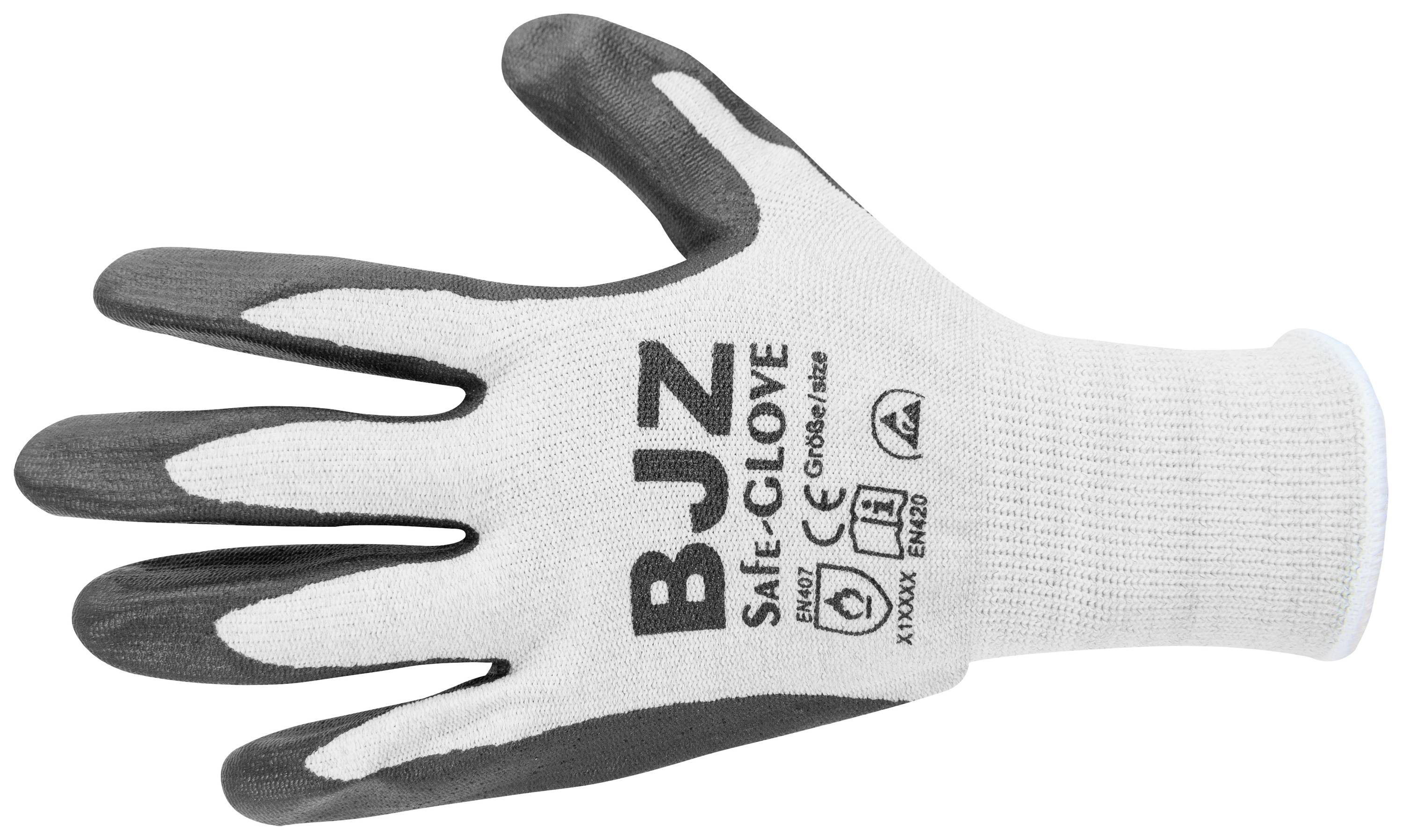 BJZ A-64490 ESD glove heat-proof Size: XXL Polyamide, Carbonised fibre