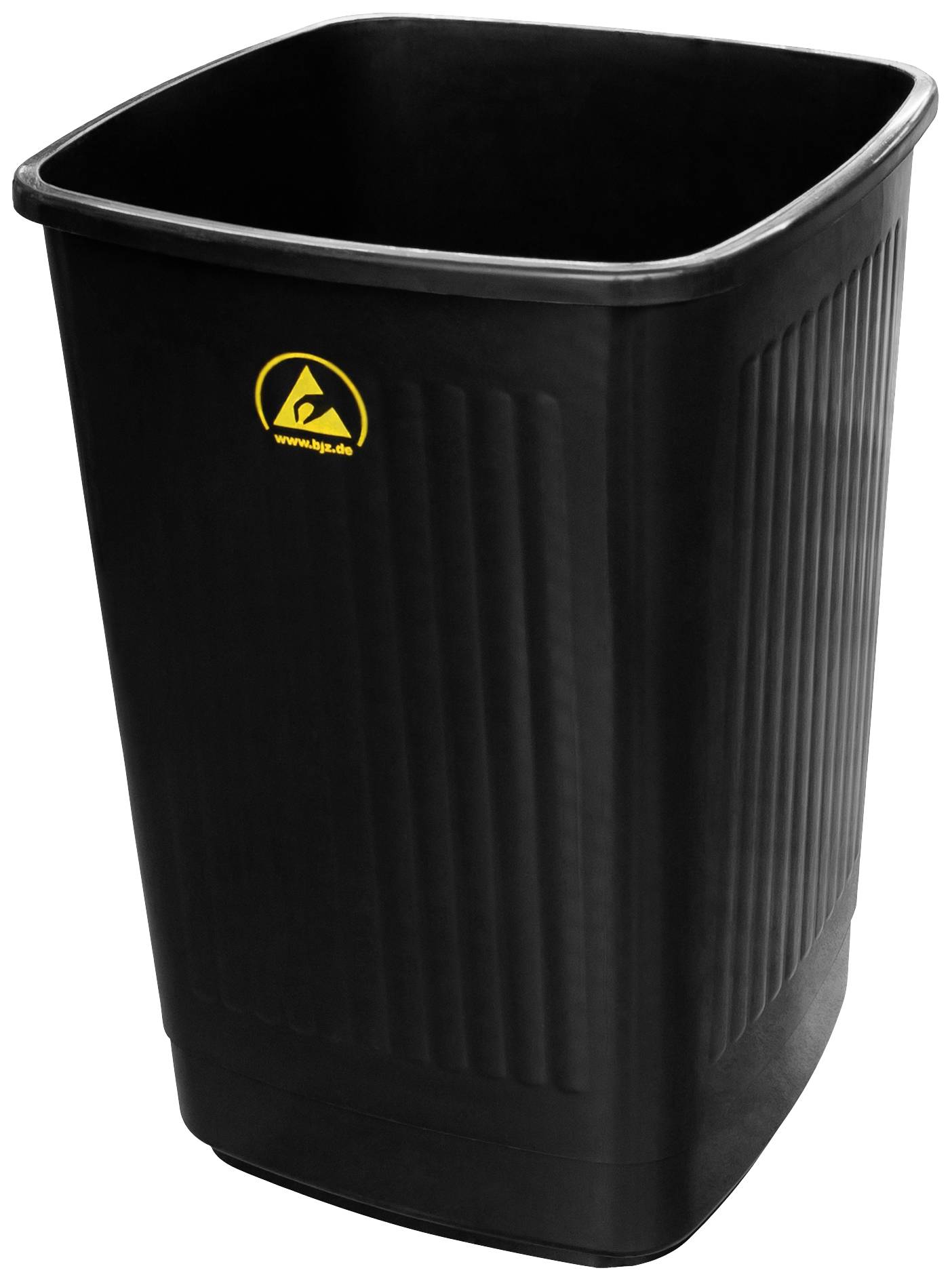 BJZ A-34058 ESD Waste paper basket 50 l (W x H x D) 360 x 650 x 360 mm Plastic Black 1 pc(s)