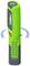 Green portable torch with a rotatable head, ergonomic handle, and red power button. Brand name visible on the front.
