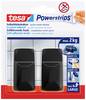 tesa Black Hooks L Powerstrips ADH. Hooks Large angular (W x H) 20 mm x 50 mm Black Content: 2 pc(s)
