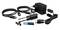 Various electronic cables and tools, including a charger with power lead, USB cable, screwdriver and small screws.
