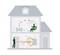 'Diagram of a house shows temperature distribution: Attic 30°C, Living room 22°C, Hallway 19-20°C, Bedroom 18°C, External area 19°C.'