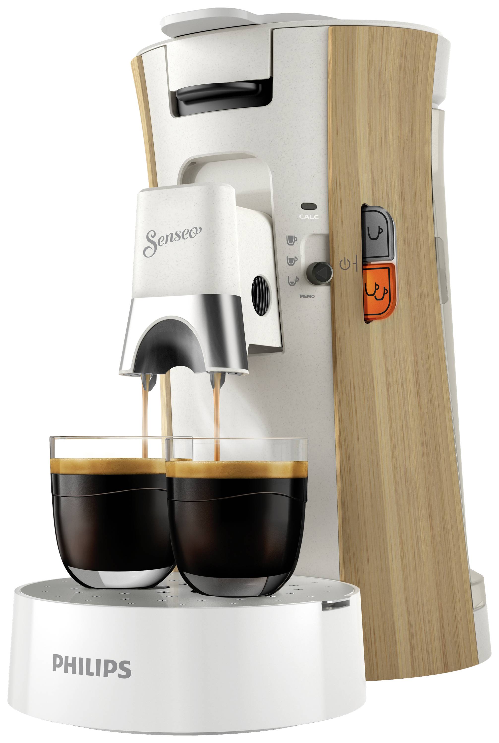 SENSEO® CSA240/05 CSA240/05 Pod coffee machine White, Wood