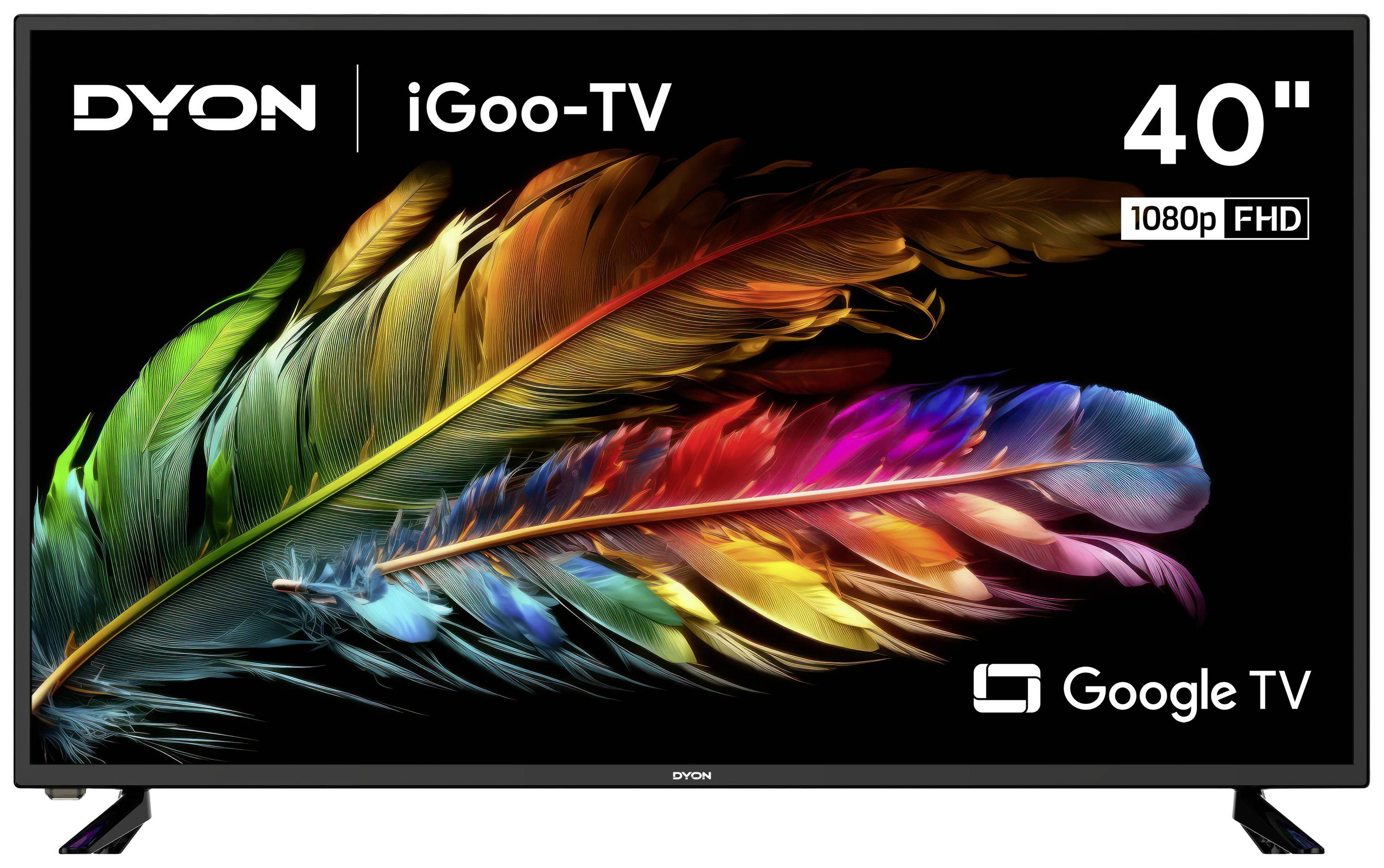 Dyon iGoo-TV 40F LED TV 101.6 cm 40 inch EEC F (A - G) CI+, DVB-C, DVB-S2, DVB-T2, Full HD, Smart TV, Wi-Fi Black
