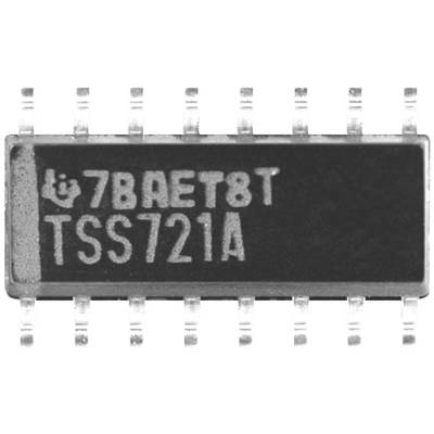 A black microchip with the inscription '7BAET8T TSS721A', surrounded by metal connectors.