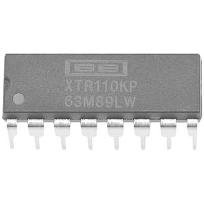 An IC chip with the inscription 'XTR110KP 63M89LW' and several connections at the bottom.