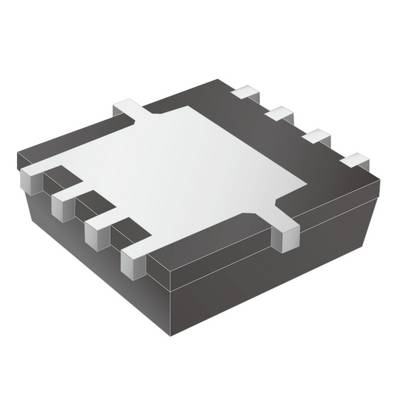 Electronic component in a rectangular form with multiple connections, typical design for semiconductors or microchips.