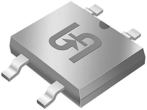 A silver semiconductor chip with the marking 'G5'. Four connection points are visible at the edges.