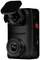 Black Transcend Dashcam with wide-angle lens, red button and Wi-Fi symbol, mountable, ideal for vehicle monitoring.